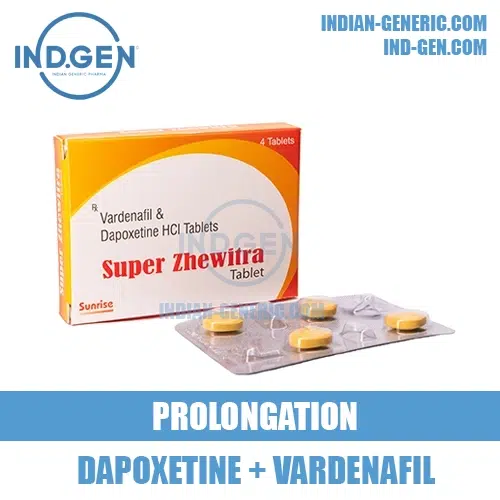 SUPER ZHEWITRA vardenafil dapoxetine levitra india